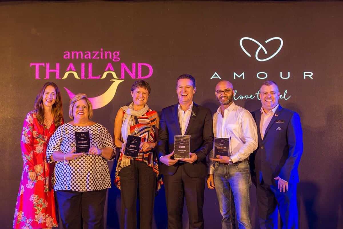Award winners on stage at Amour in Thailand